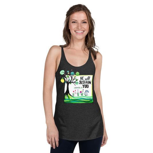 He Will Sustain You Women's Racerback Tank