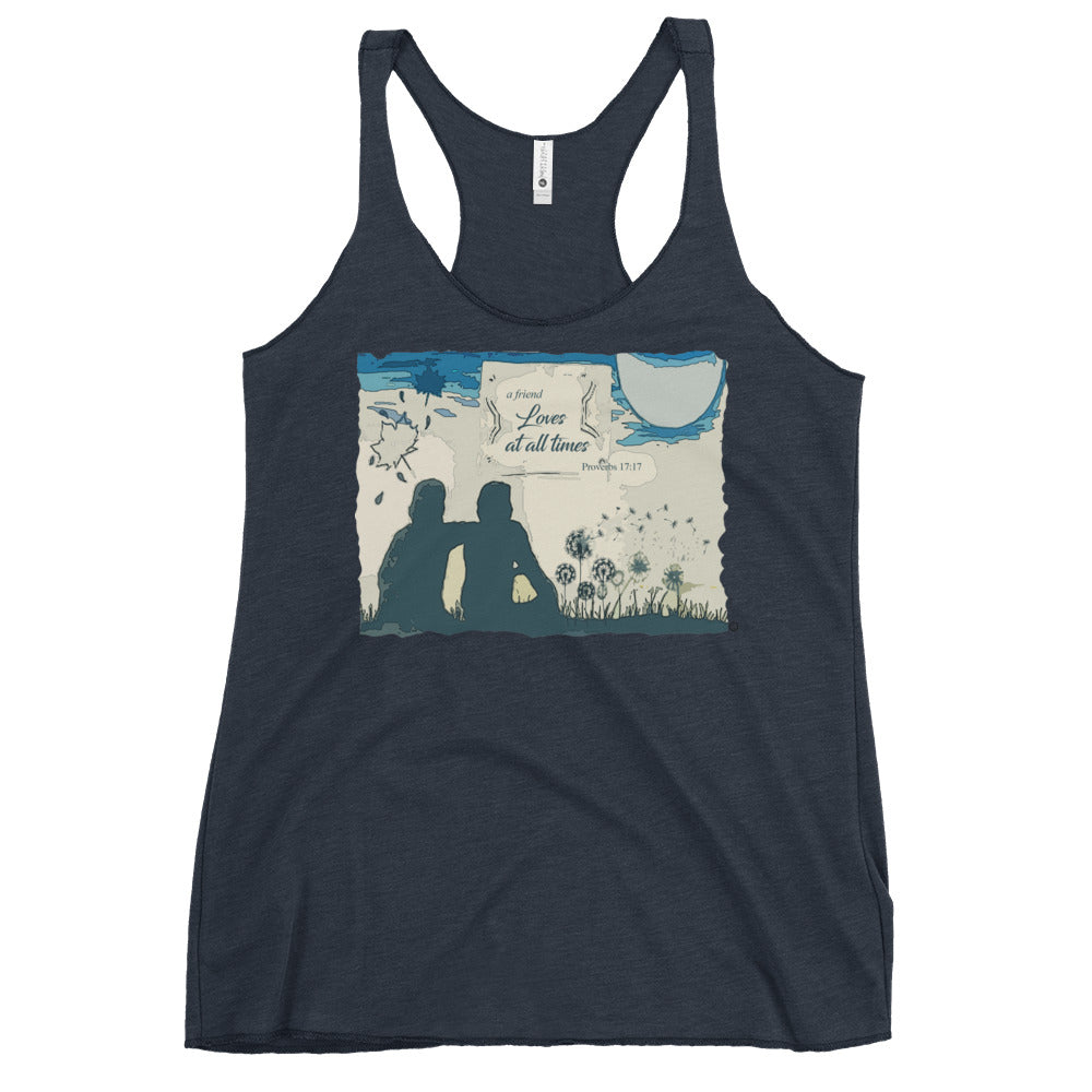 A Friend Loves At All Times Women's Racerback Tank