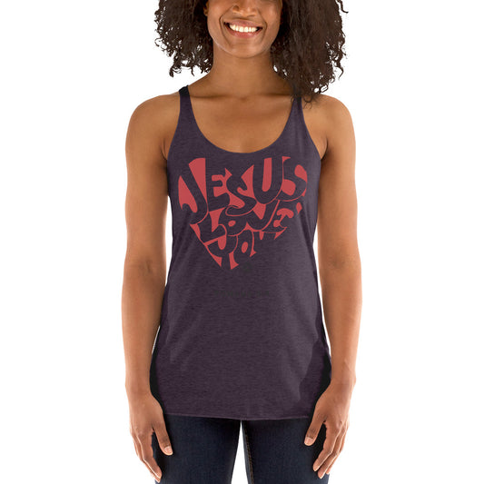 Jesus Loves You Women's Racerback Tank