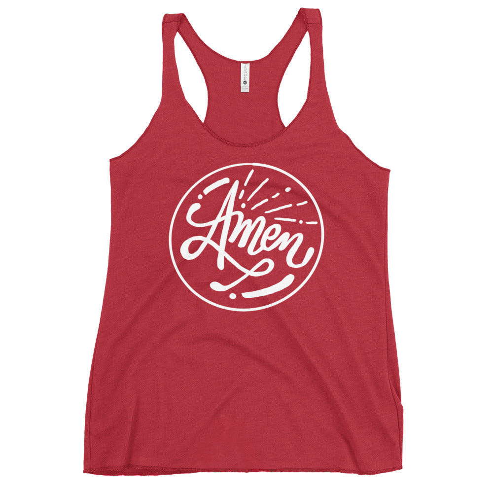 Amen! Colored Women's Racerback Tank