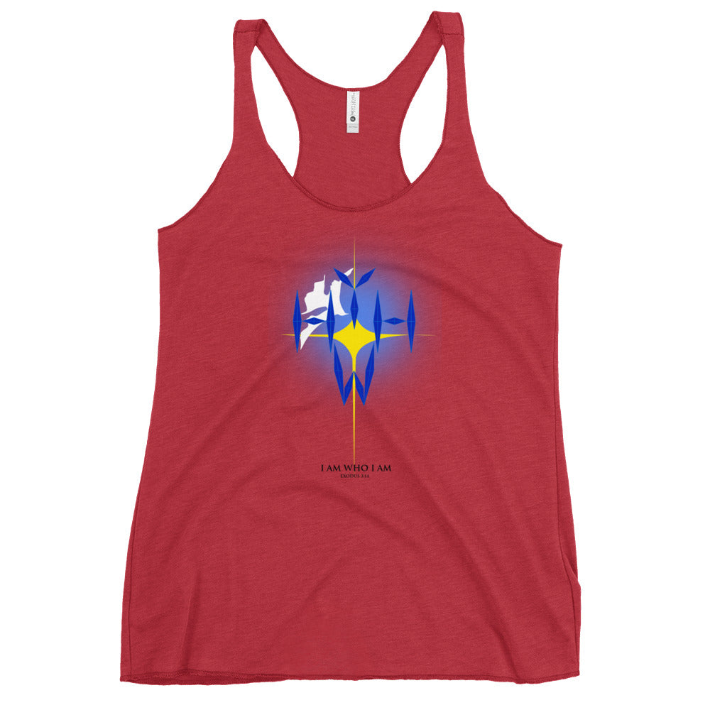 I Am Who I Am Women's Colored Racerback Tank