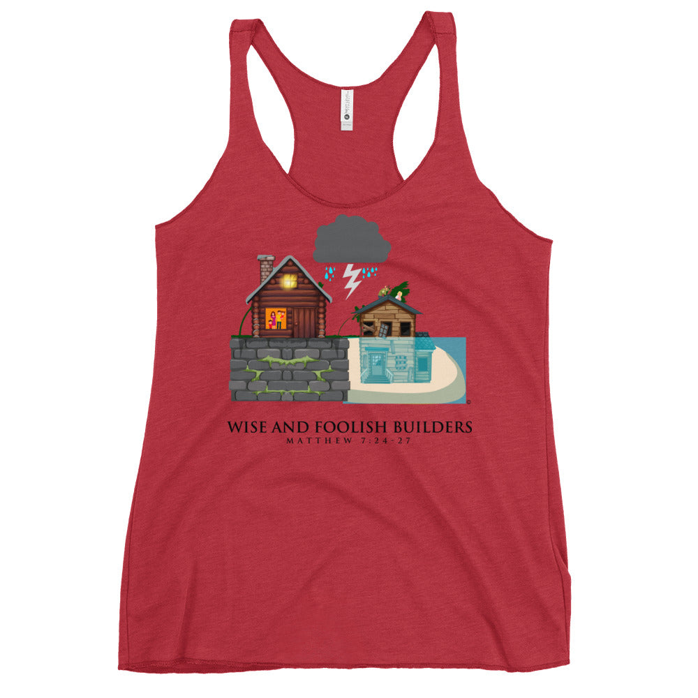 Wise and Foolish Builders Women's Racerback Tank