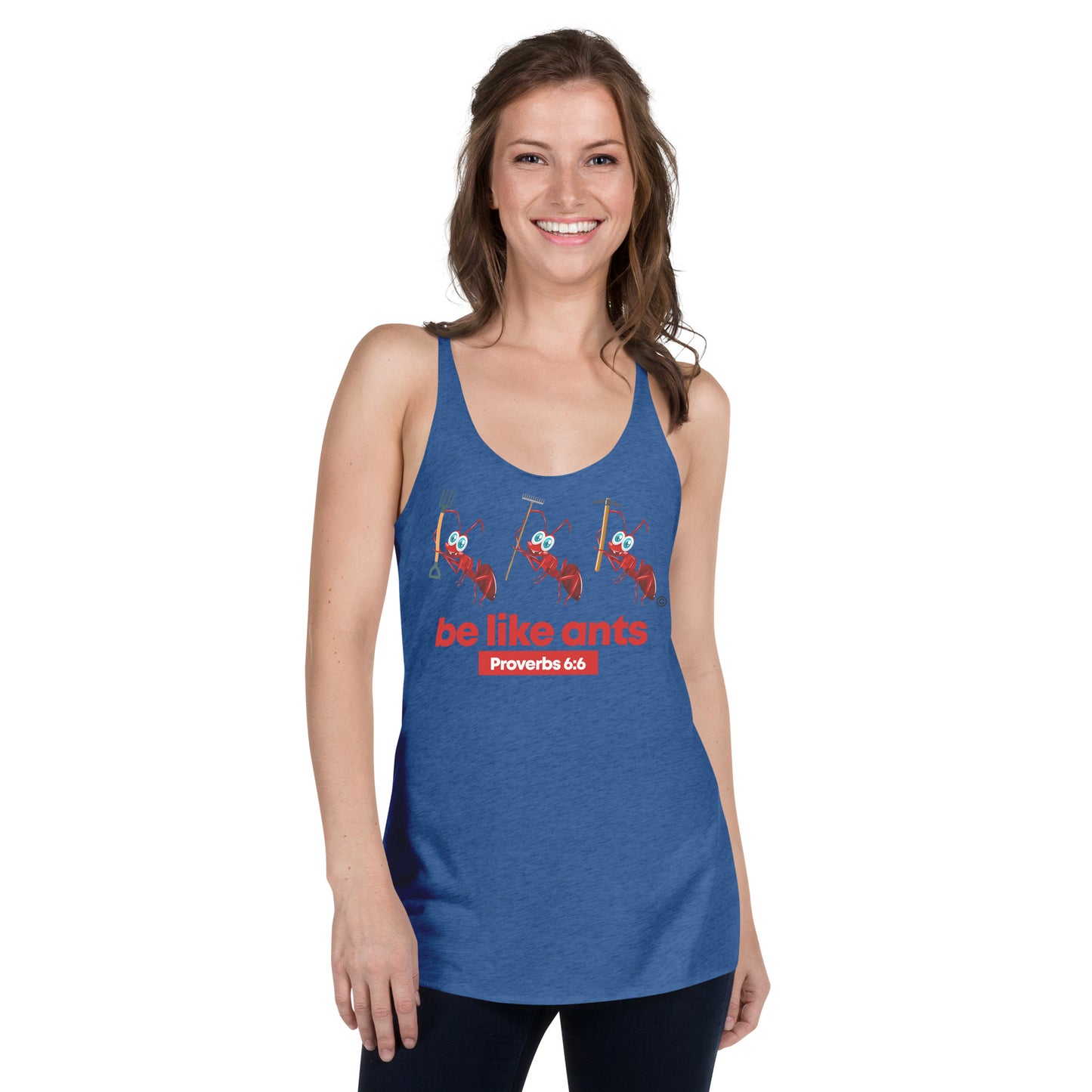 Be Like Ants Women's Colored Racerback Tank