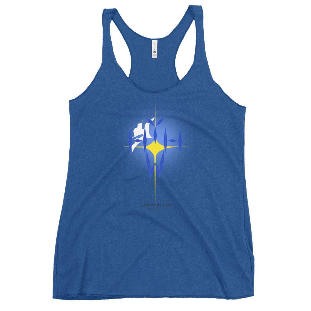 I Am Who I Am Women's Colored Racerback Tank