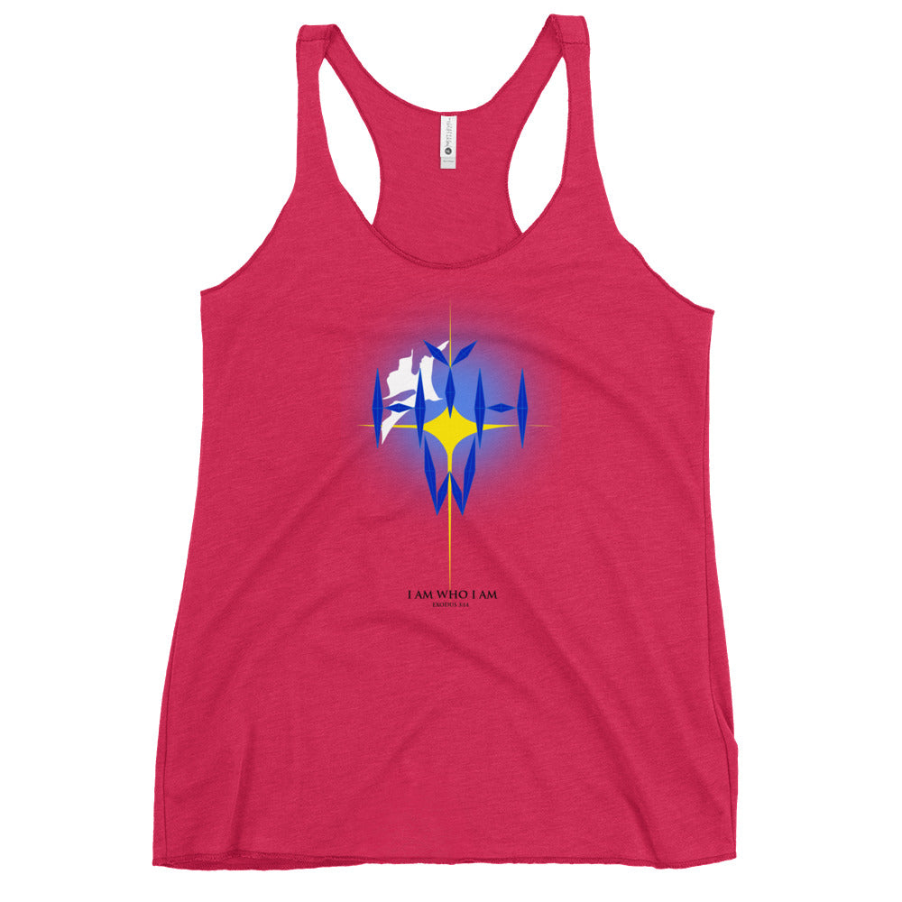 I Am Who I Am Women's Colored Racerback Tank