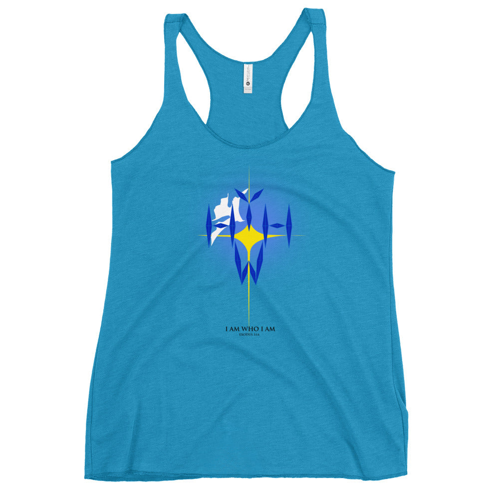 I Am Who I Am Women's Colored Racerback Tank