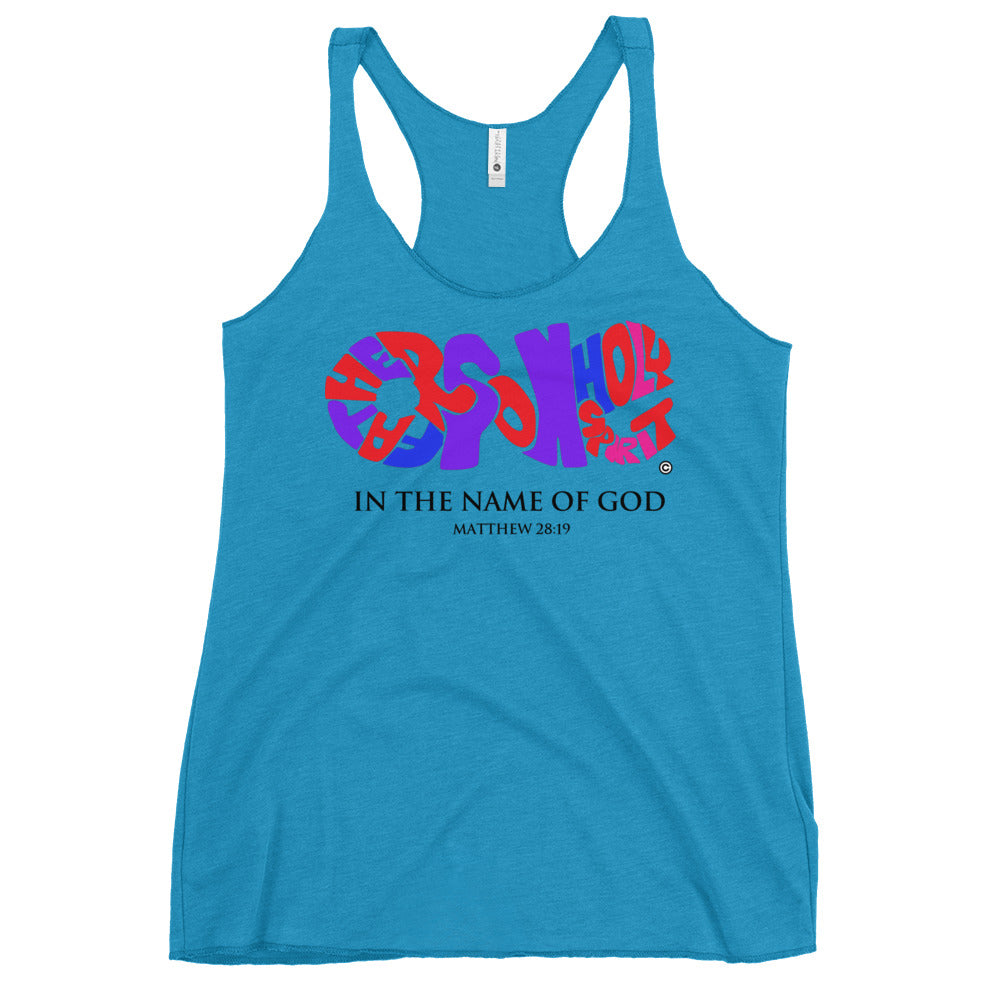 In the Name of God Women's Racerback Tank