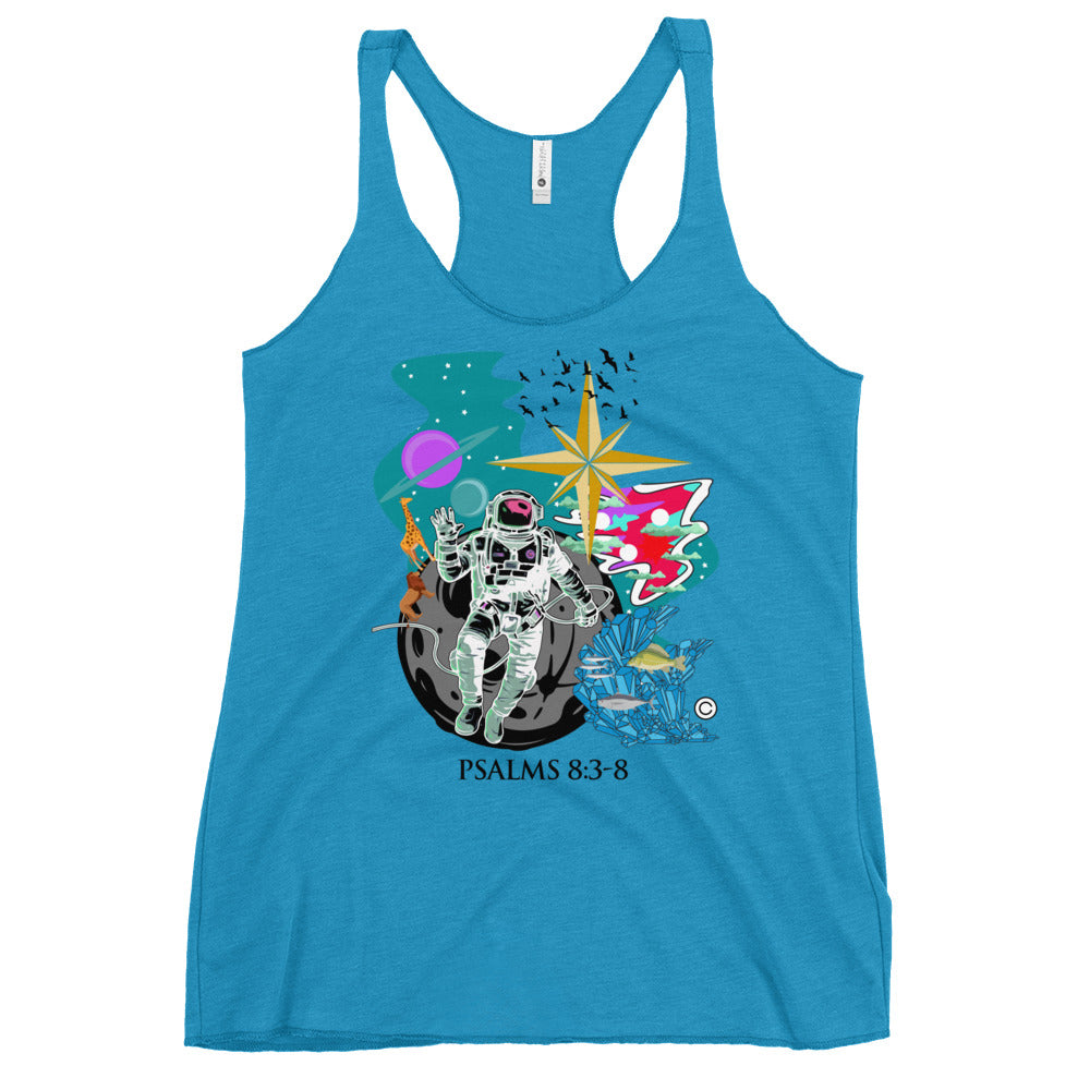 Psalm 8:3-8 Women's Racerback Tank