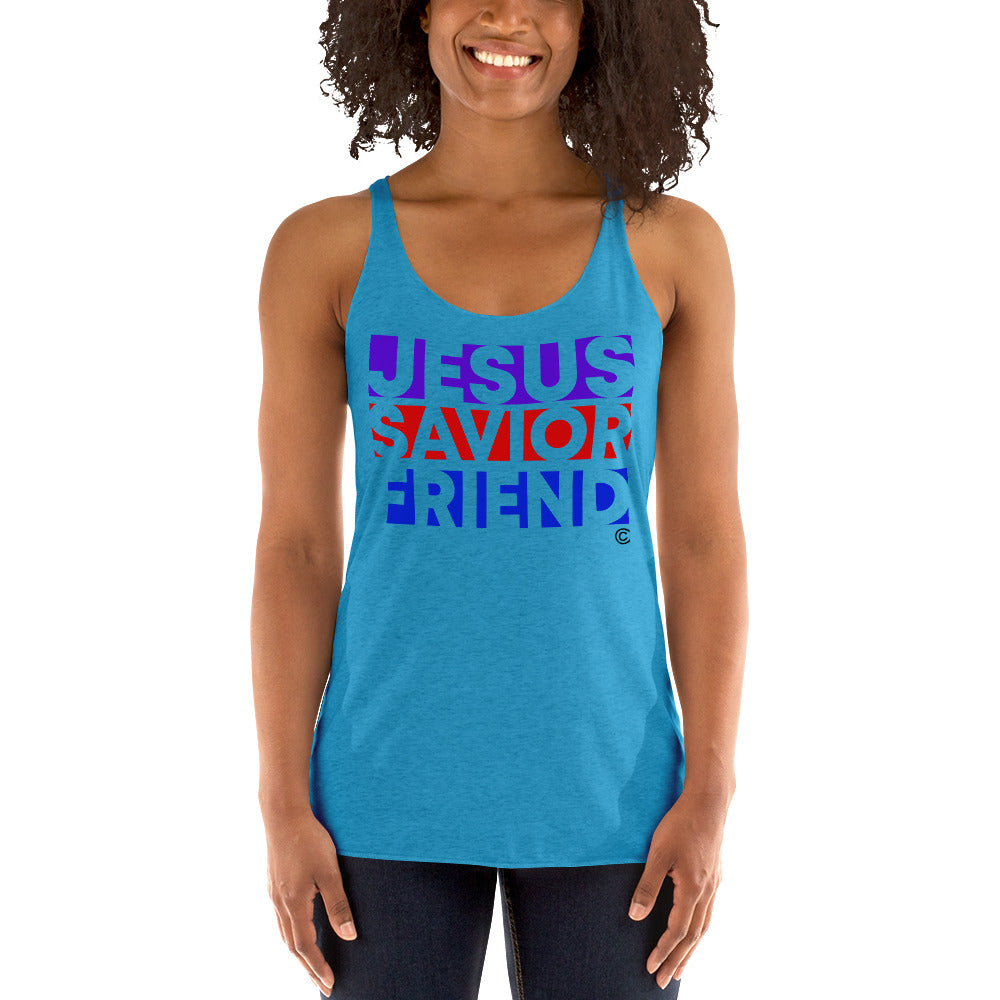 Jesus Savior Friend Women's Racerback Tank