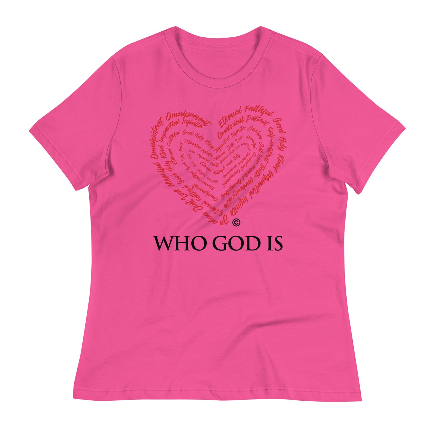 Who God Is Dark-Colored Women's Relaxed T-Shirt