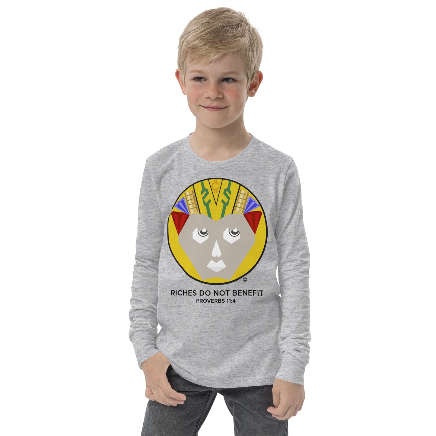 Riches Do Not Benefit Youth Long Sleeve Tee