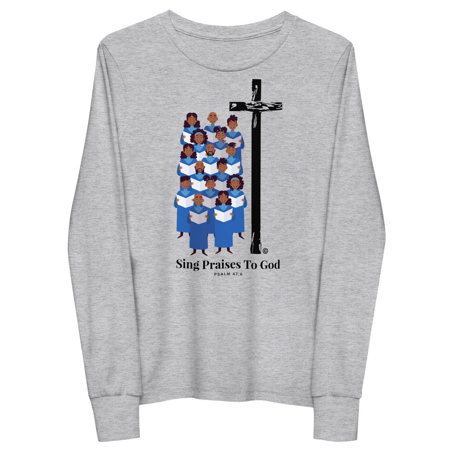 Sing Praises to God Youth Long Sleeve Tee