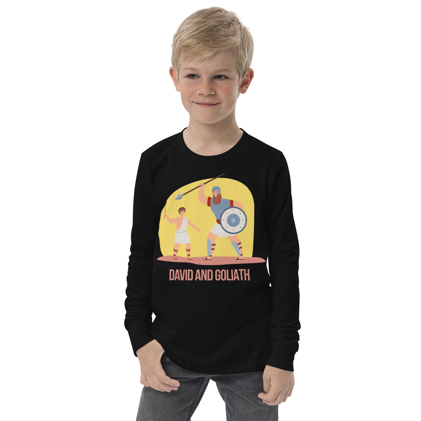 David and Goliath Youth Long Sleeve Tee