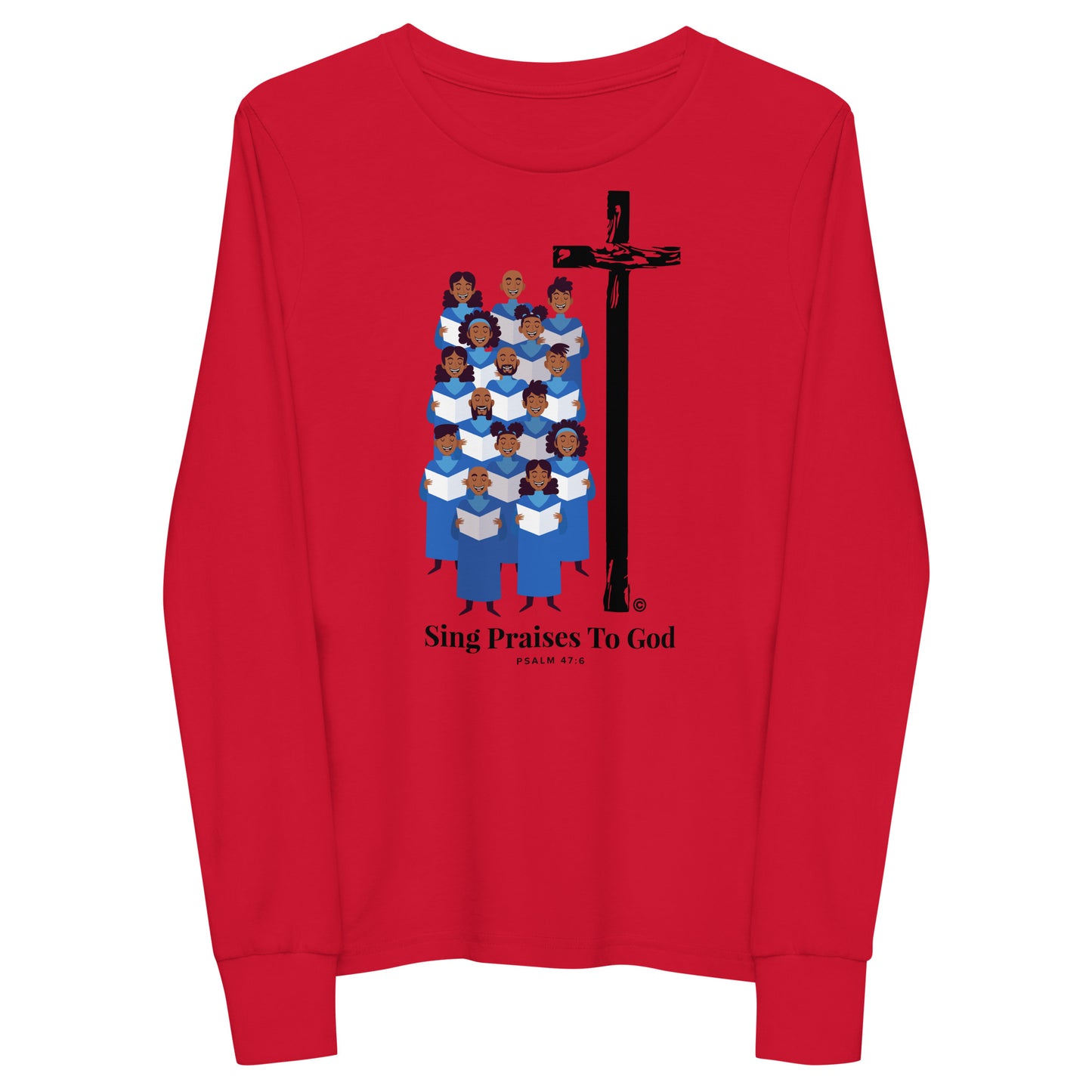 Sing Praises to God Youth Long Sleeve Tee