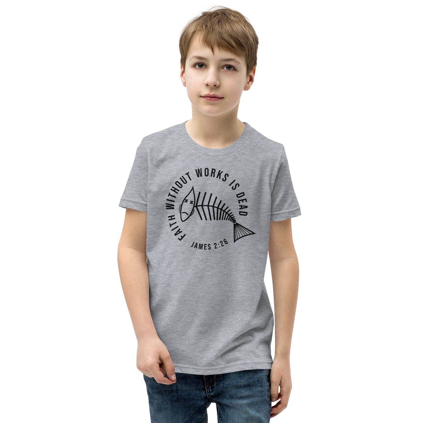 Faith Without Works (Light) Youth Short Sleeve T-Shirt