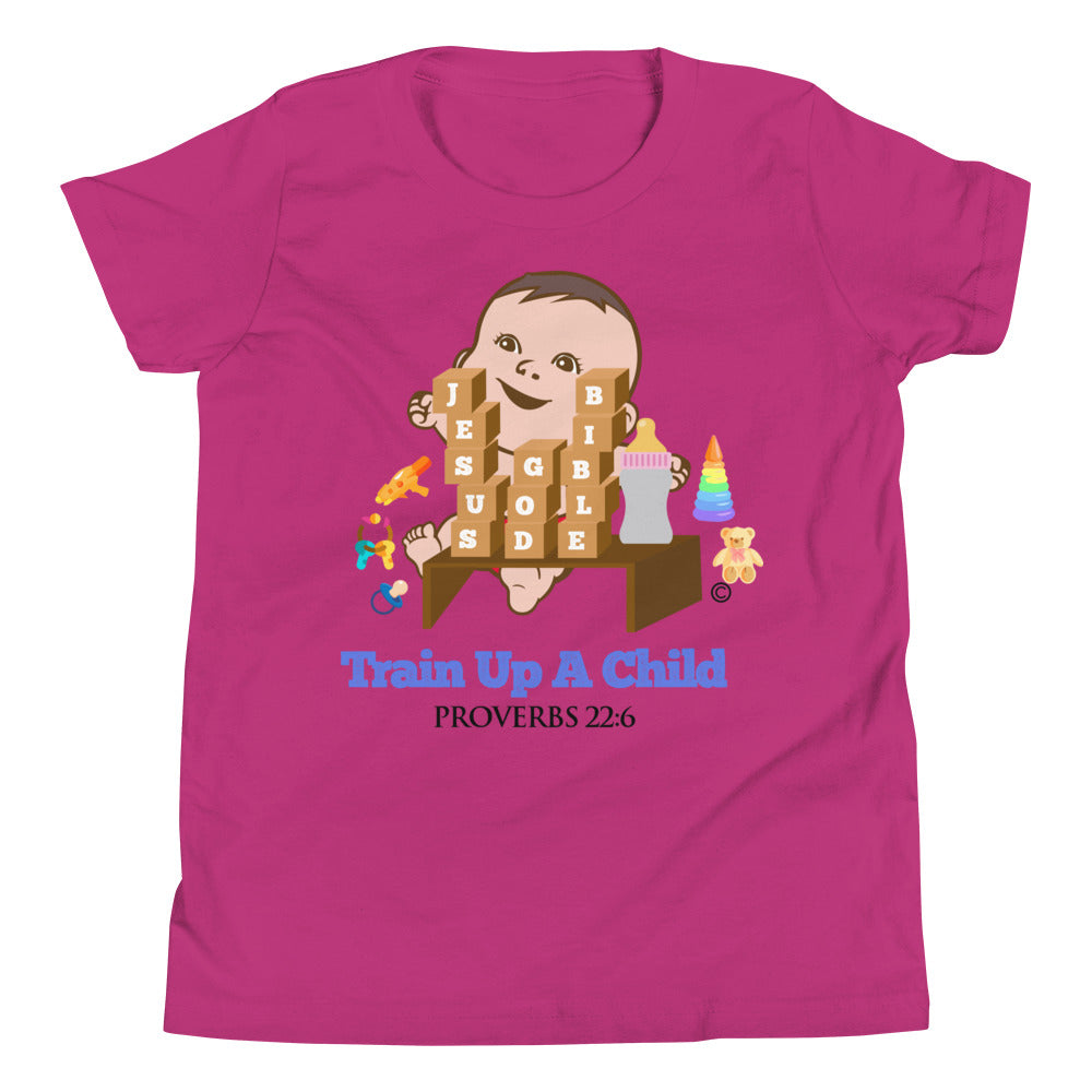 Train Up a Child Dark-Colored Youth Short Sleeve T-Shirt