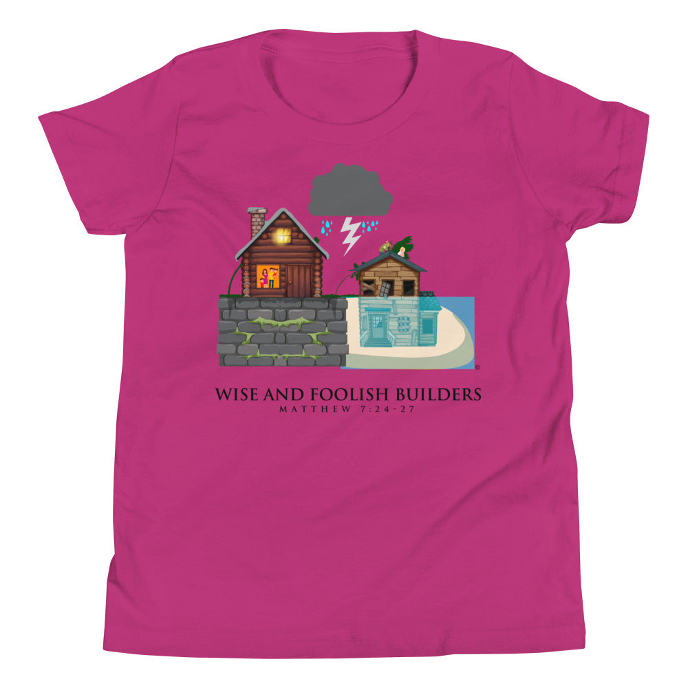 Wise and Foolish Builders Youth Short Sleeve T-Shirt