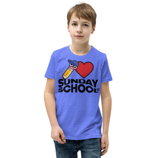 Sunday School Dark-Colored Youth Short Sleeve T-Shirt