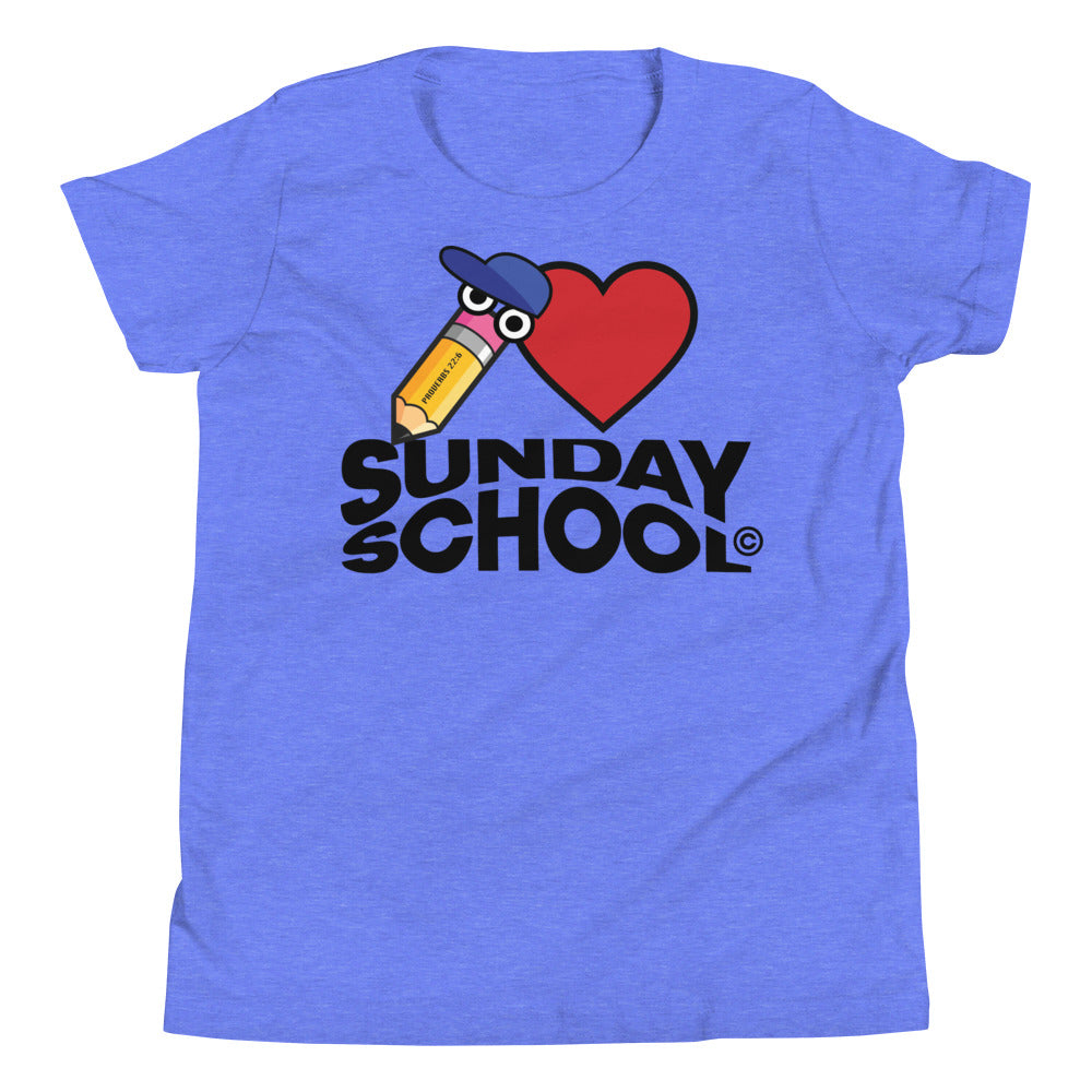 Sunday School Dark-Colored Youth Short Sleeve T-Shirt