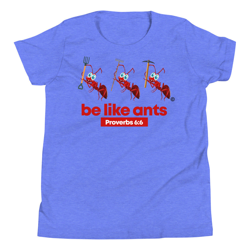 Be Like Ants Dark-Colored Youth Short Sleeve T-Shirt