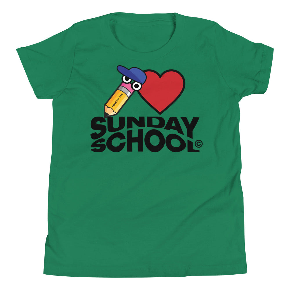 Sunday School Dark-Colored Youth Short Sleeve T-Shirt