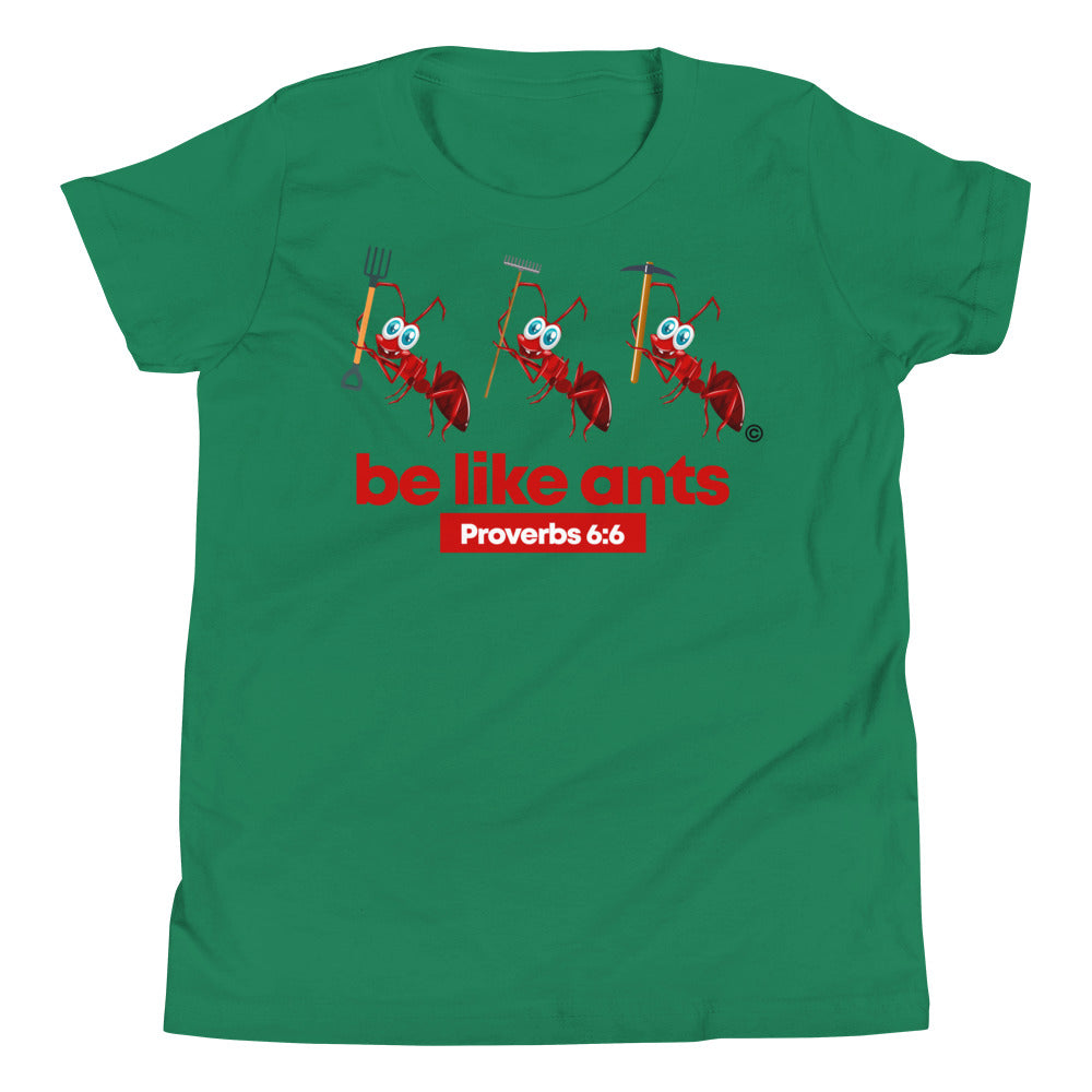 Be Like Ants Dark-Colored Youth Short Sleeve T-Shirt