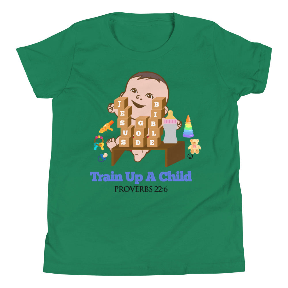 Train Up a Child Dark-Colored Youth Short Sleeve T-Shirt
