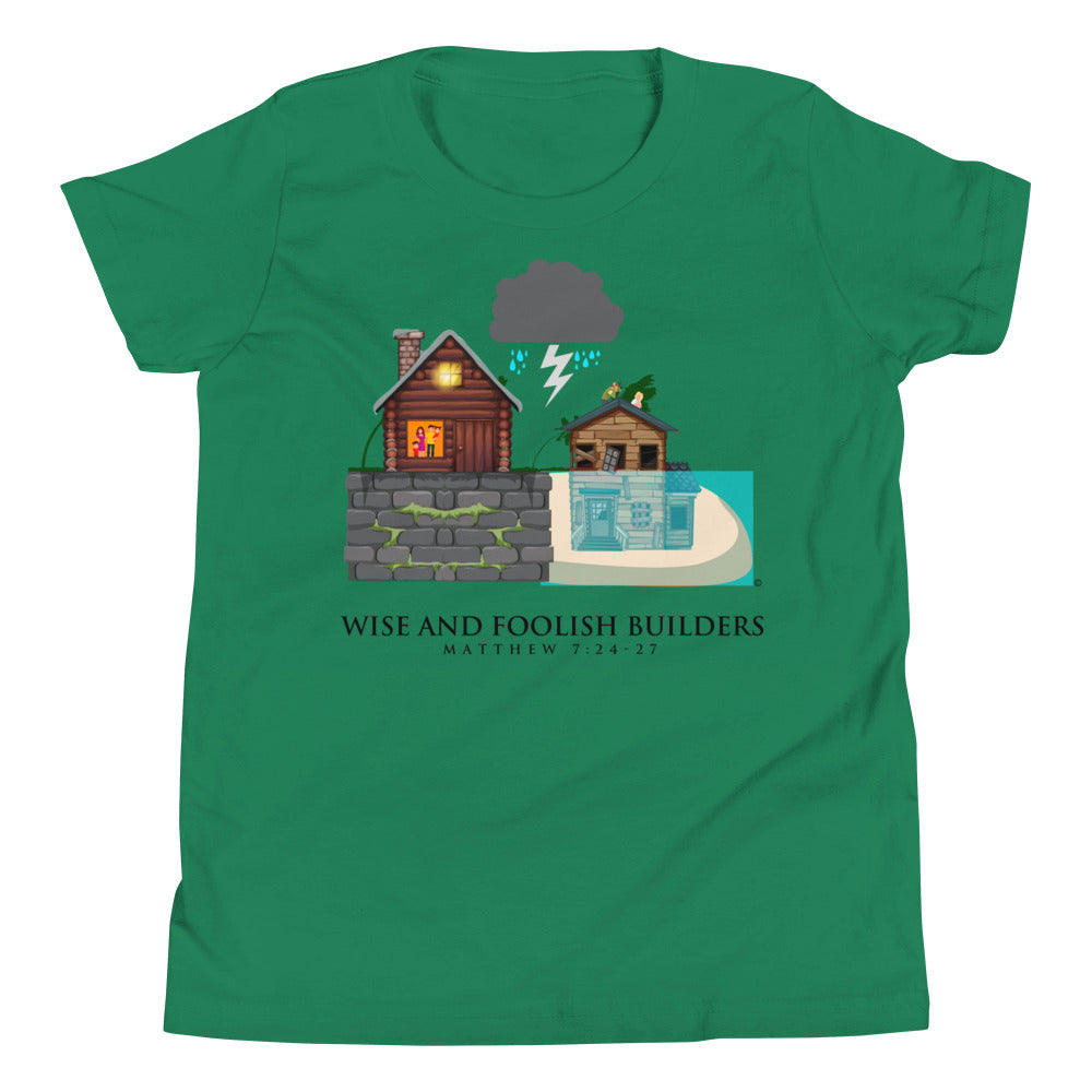 Wise and Foolish Builders Youth Short Sleeve T-Shirt