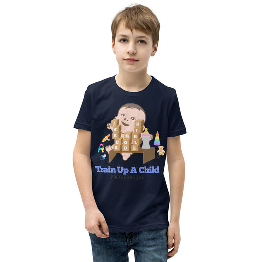 Train Up a Child Dark-Colored Youth Short Sleeve T-Shirt