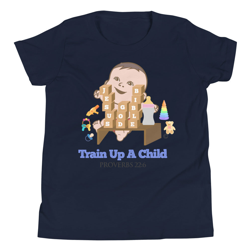 Train Up a Child Dark-Colored Youth Short Sleeve T-Shirt