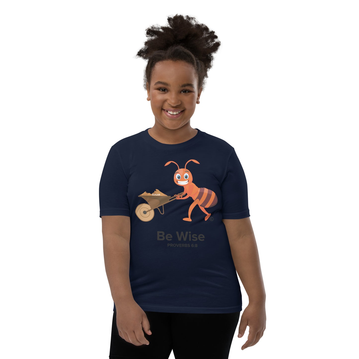 Be Wise Dark-Colored Youth Short Sleeve T-Shirt