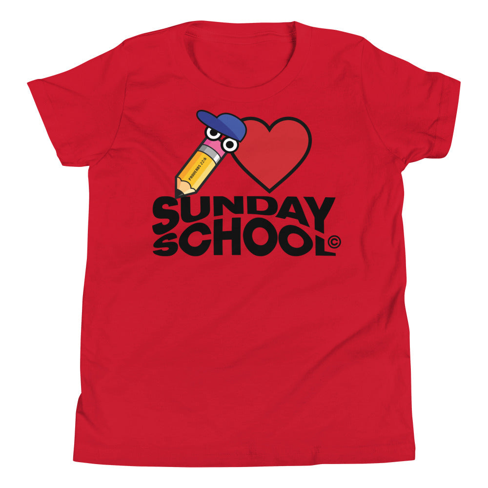 Sunday School Dark-Colored Youth Short Sleeve T-Shirt