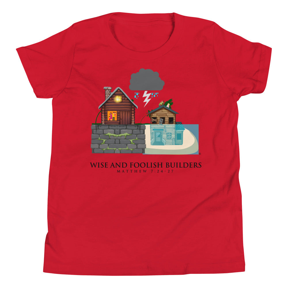 Wise and Foolish Builders Youth Short Sleeve T-Shirt