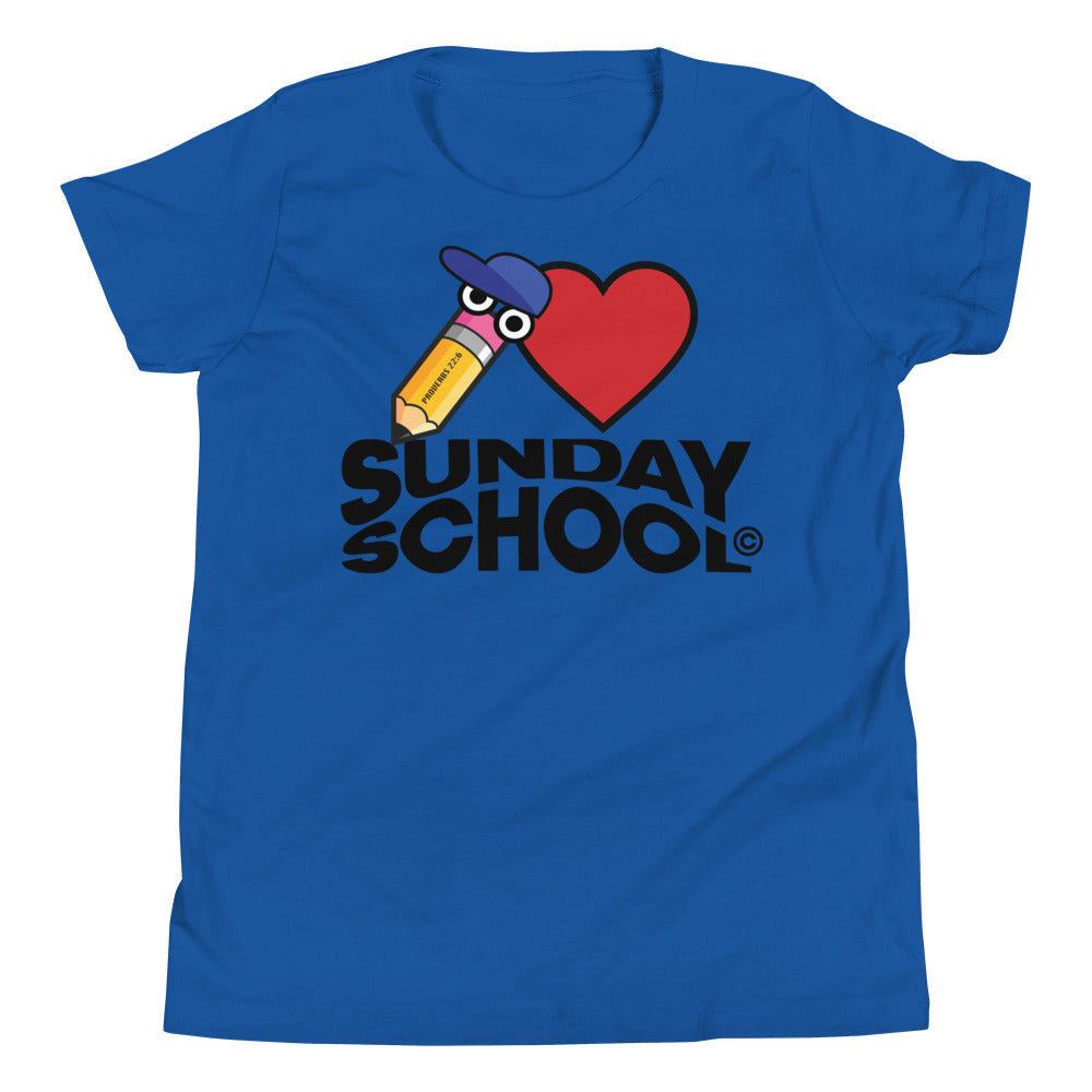 Sunday School Dark-Colored Youth Short Sleeve T-Shirt