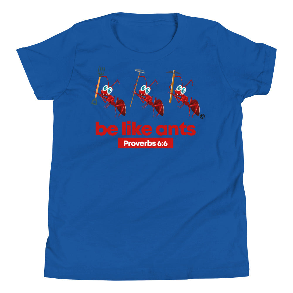 Be Like Ants Dark-Colored Youth Short Sleeve T-Shirt