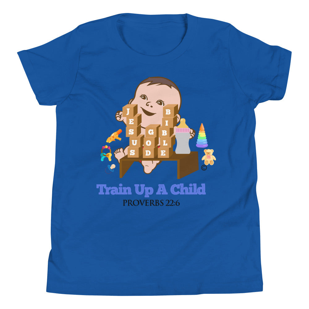 Train Up a Child Dark-Colored Youth Short Sleeve T-Shirt