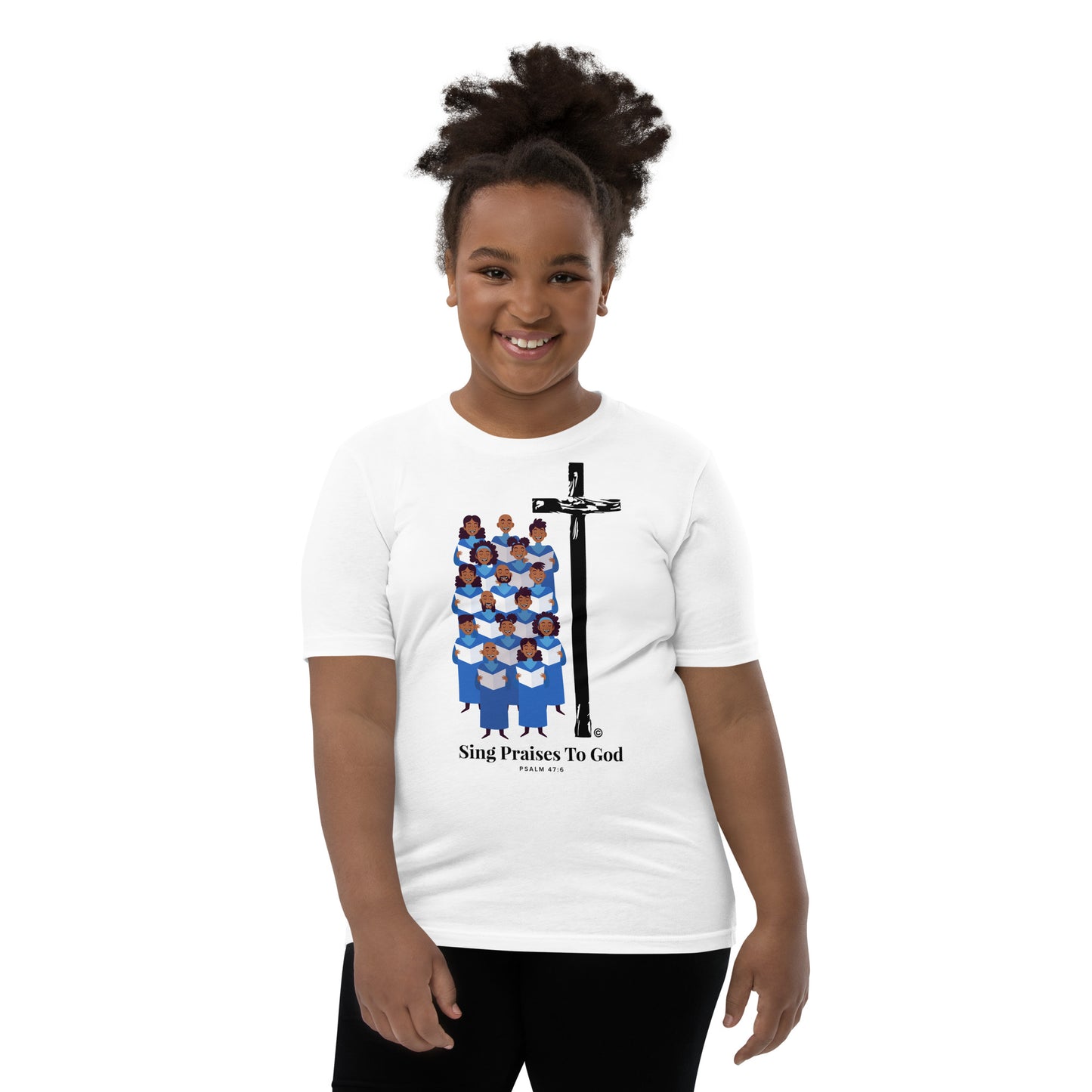 Sing Praises to God Youth Short Sleeve T-Shirt