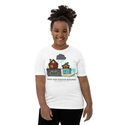 Wise and Foolish Builders Youth Short Sleeve T-Shirt