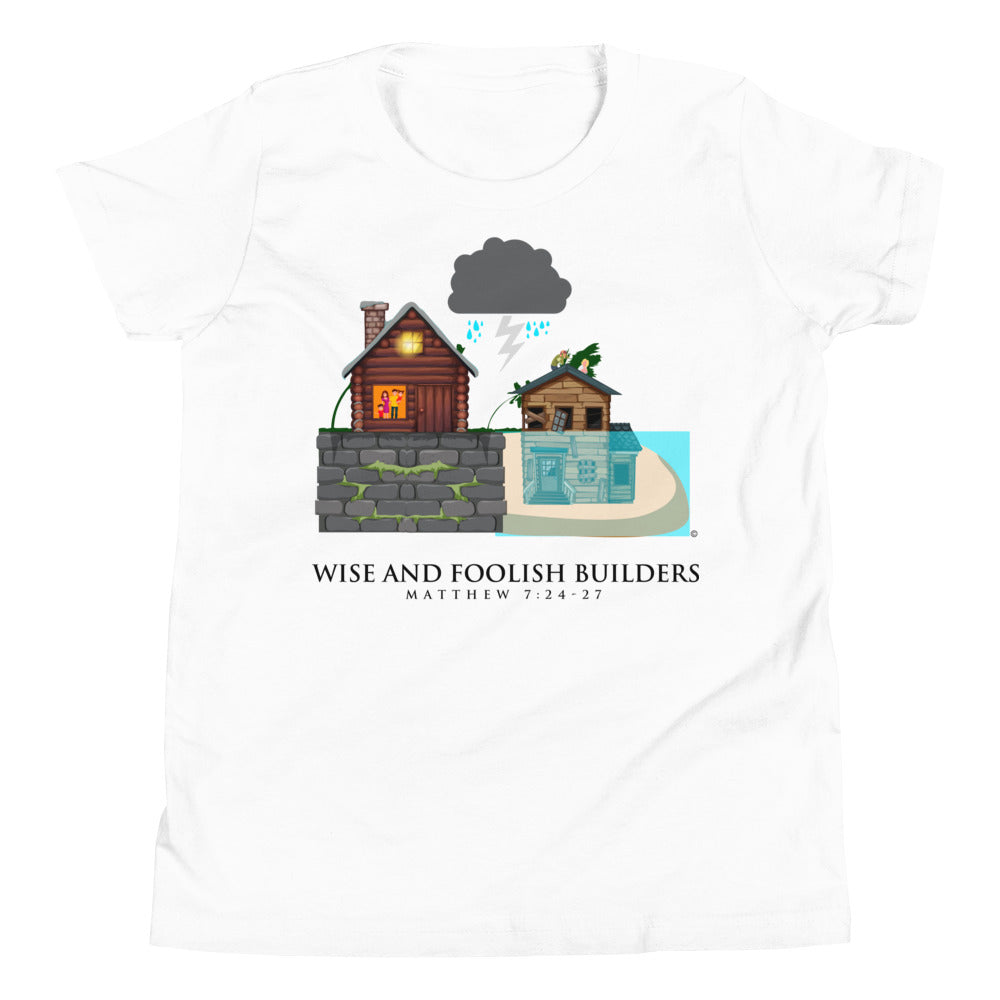 Wise and Foolish Builders Youth Short Sleeve T-Shirt