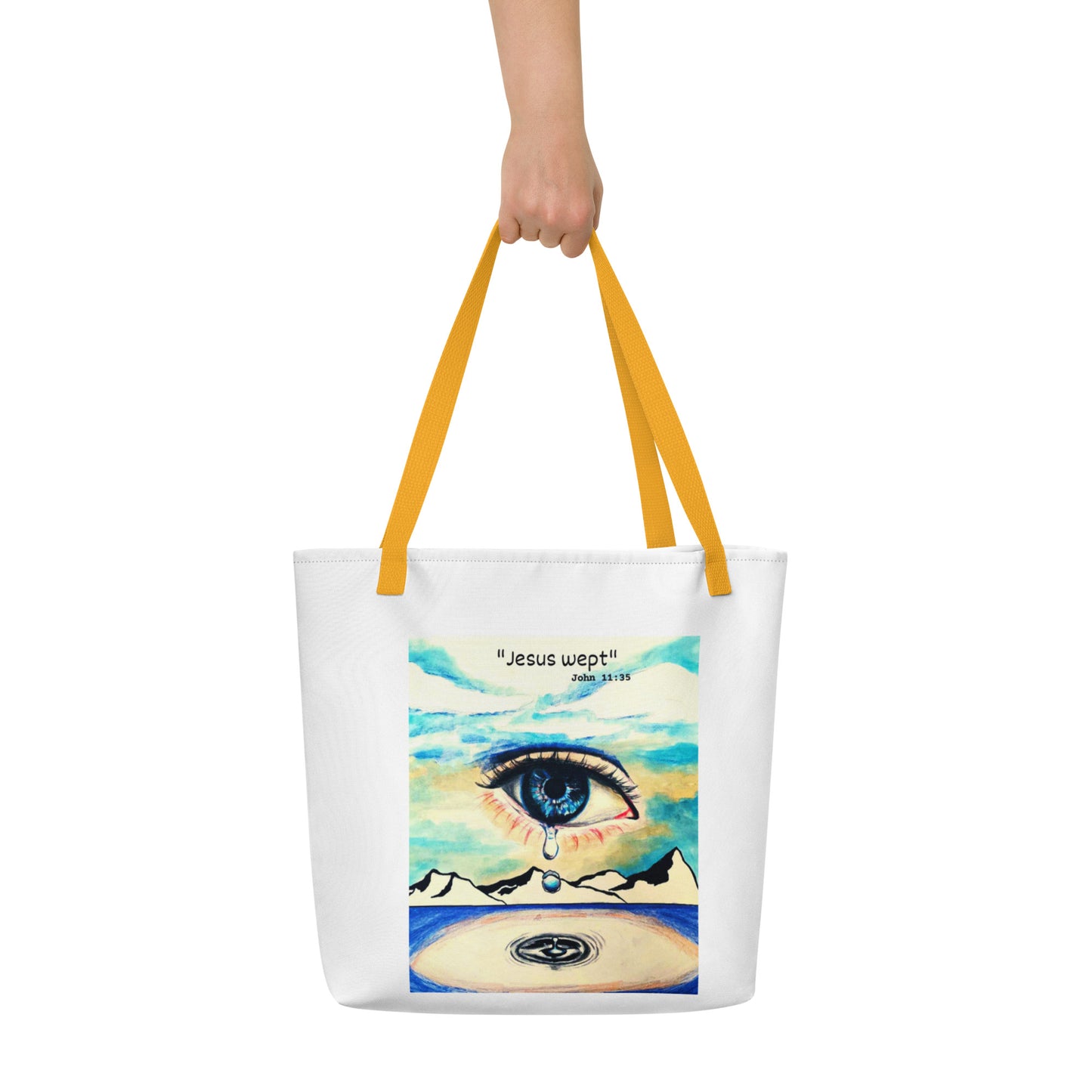 Jesus Wept Large Tote Bag