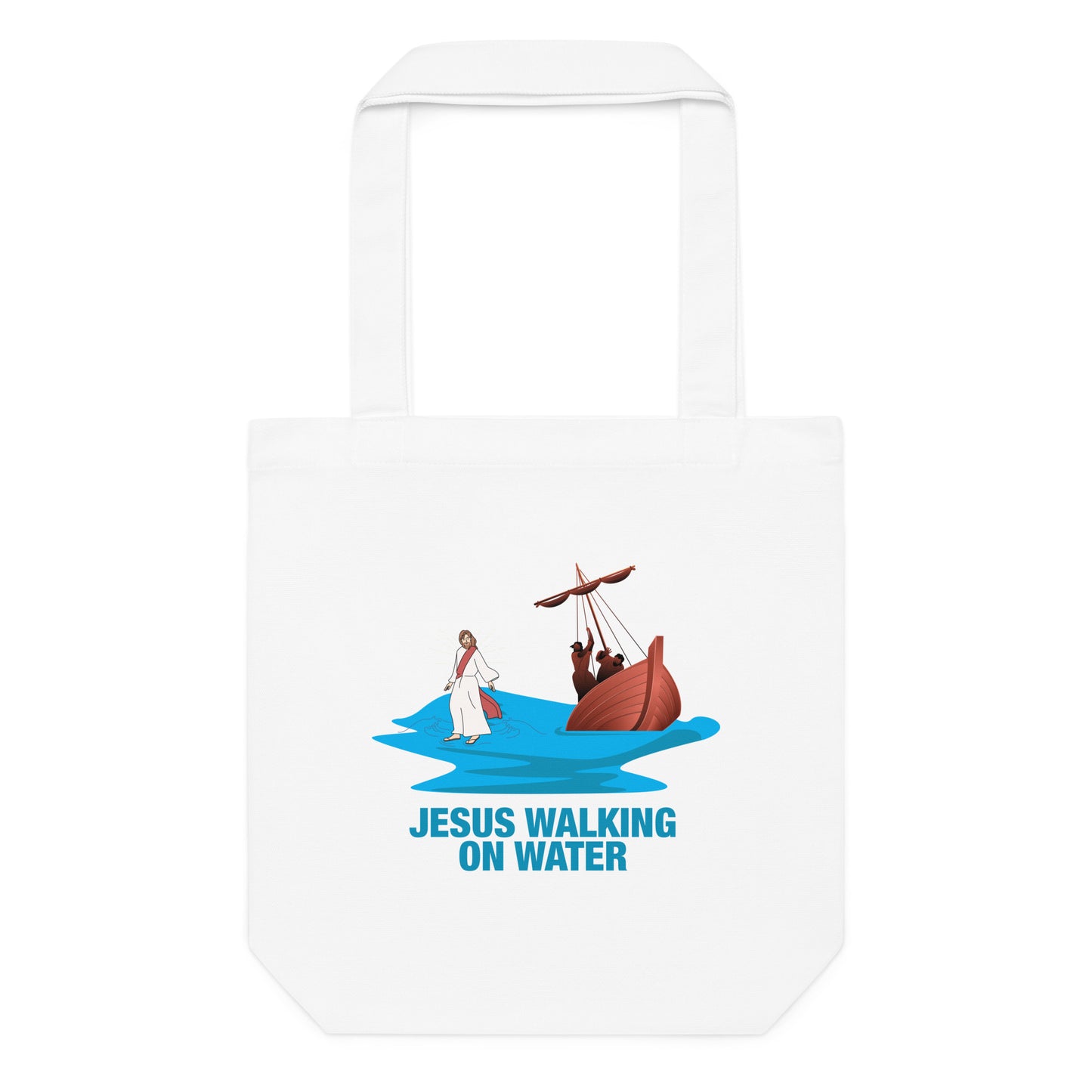 Jesus Walking on Water Cotton Tote Bag