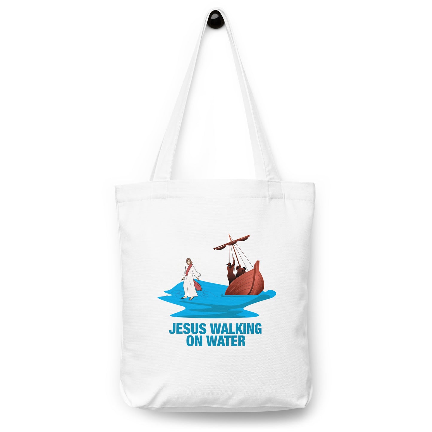 Jesus Walking on Water Cotton Tote Bag