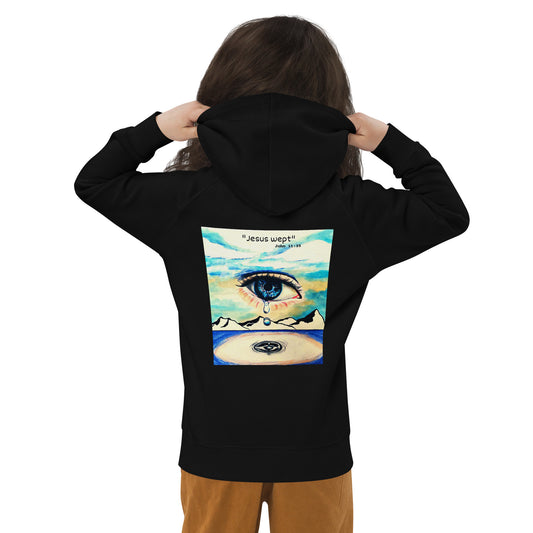 Jesus Wept Unisex Kids Eco Hoodie