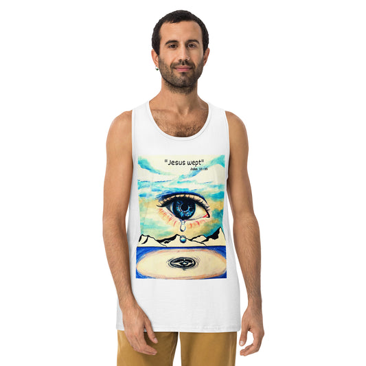 Jesus Wept Men’s Premium Tank Top