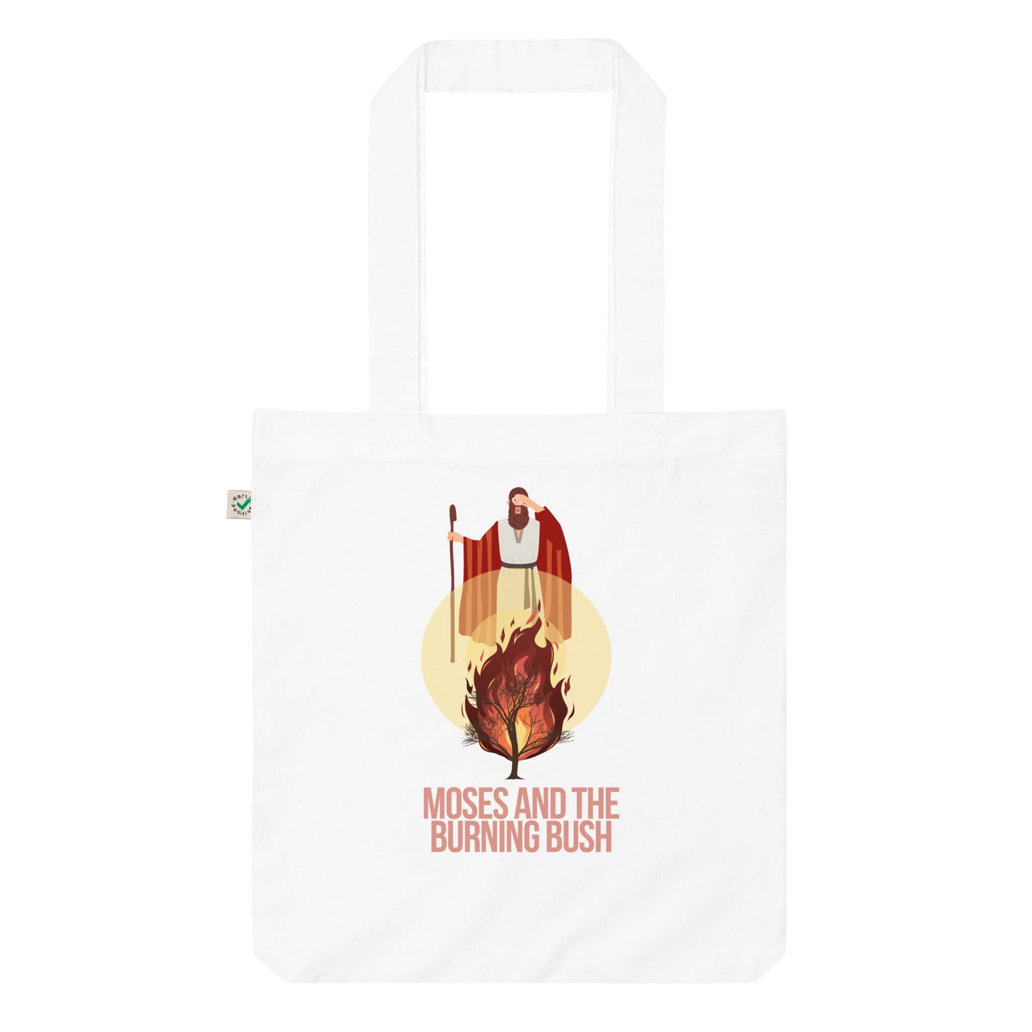 Moses and the Burning Bush Organic Fashion Tote Bag