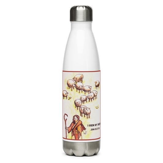 I Know My Sheep Stainless Steel Water Bottle