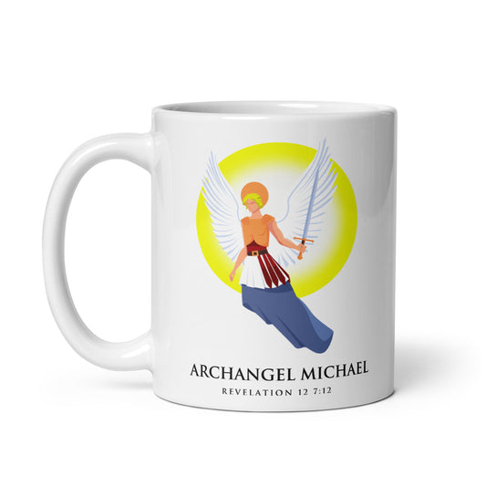 Archangel Michael White Glossy Mug