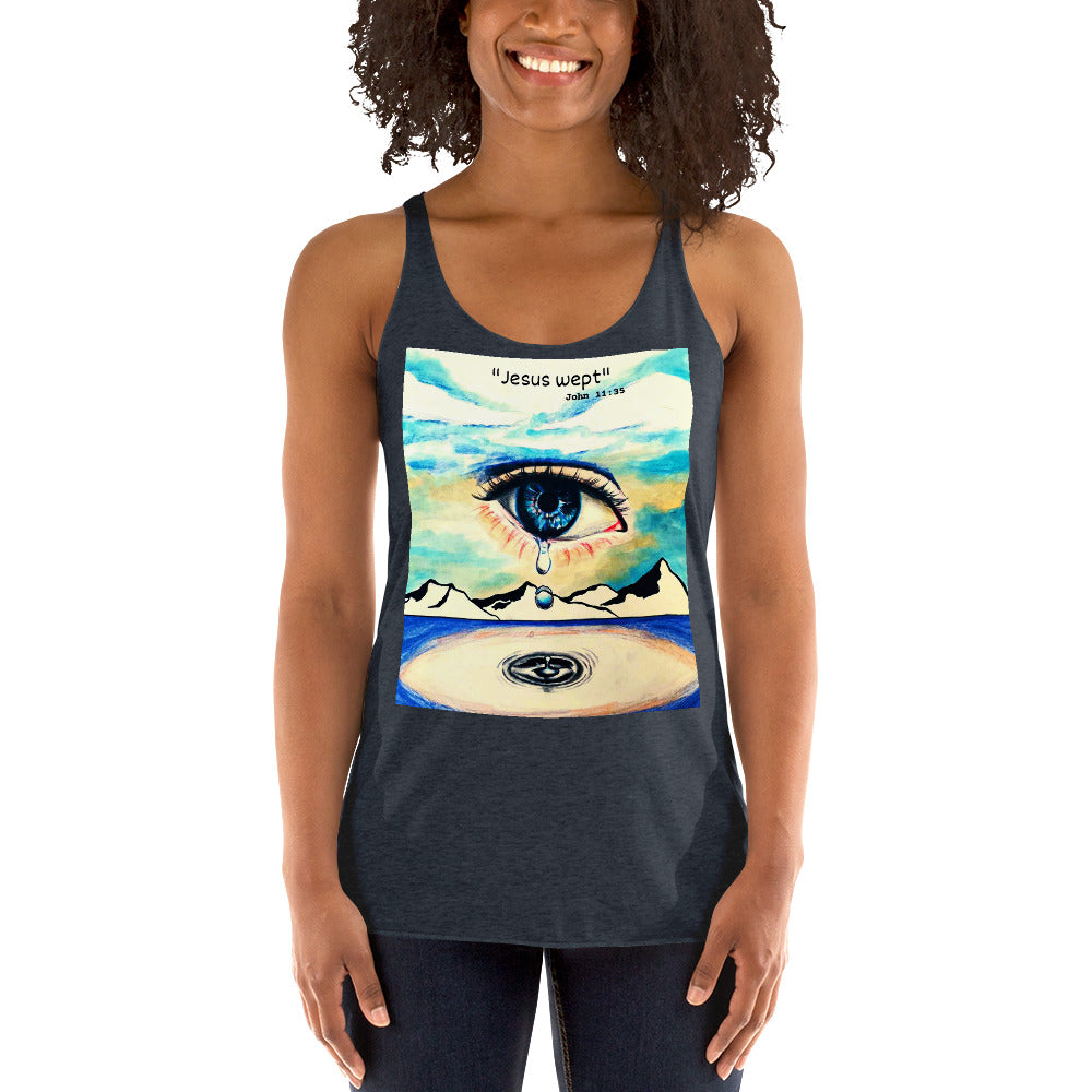 Jesus Wept Women's Racerback Tank