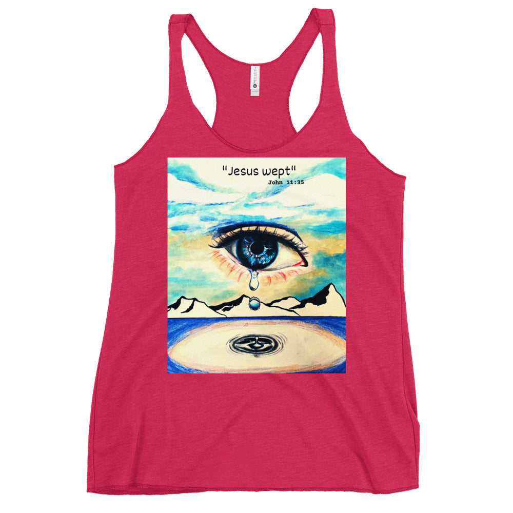 Jesus Wept Women's Racerback Tank