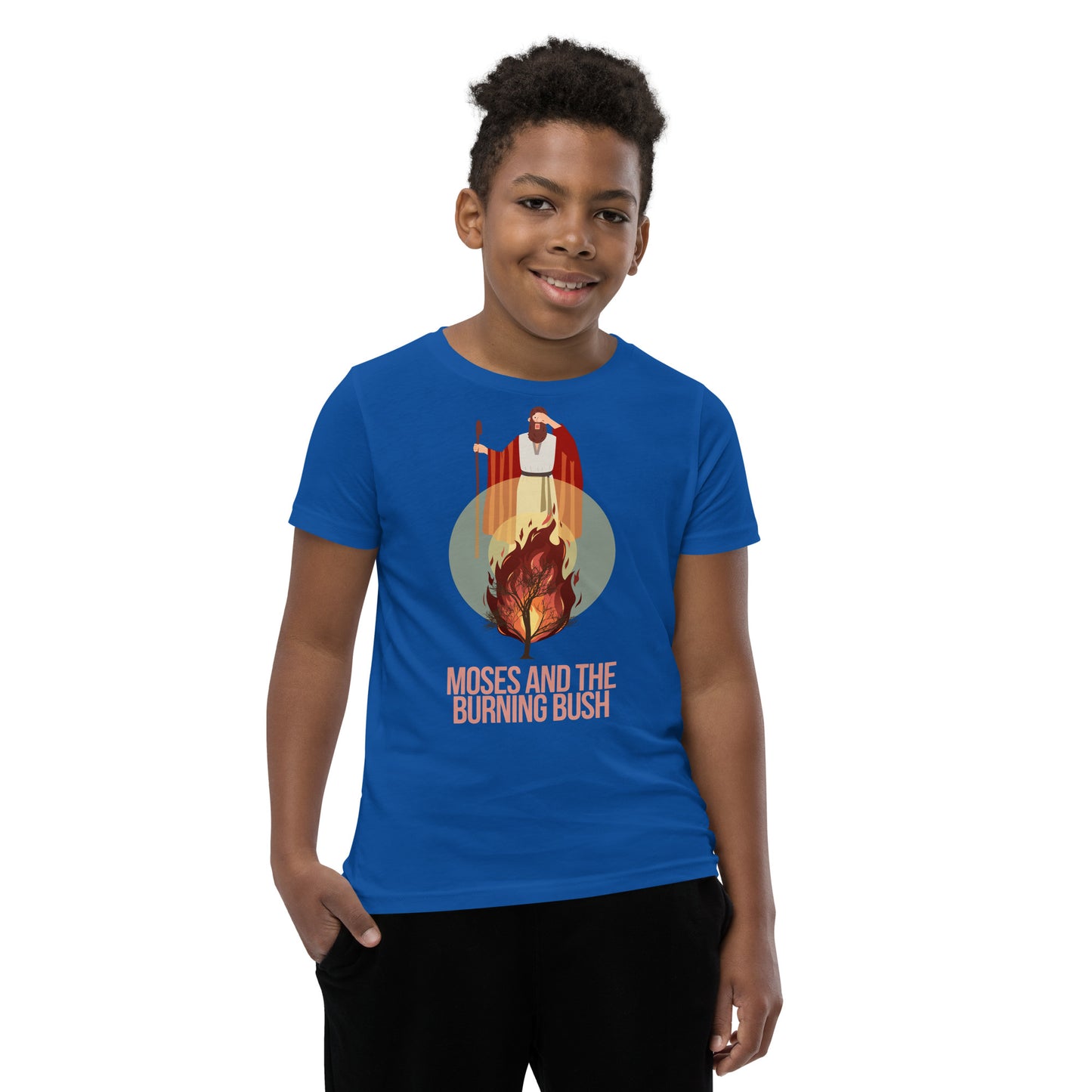 Moses and the Burning Bush Youth Short Sleeve T-Shirt